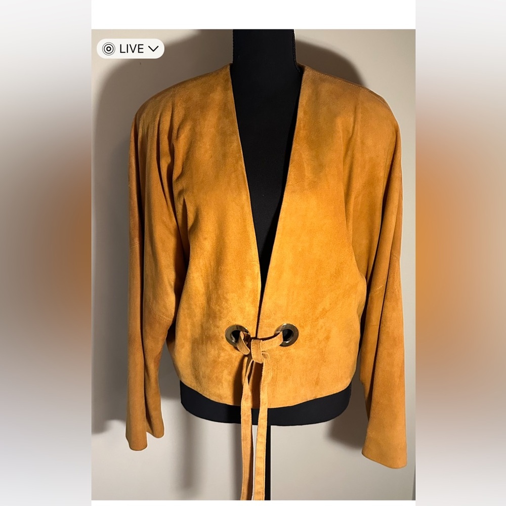 Designer/Luxury Vintage Anne Klein Suede Jacket